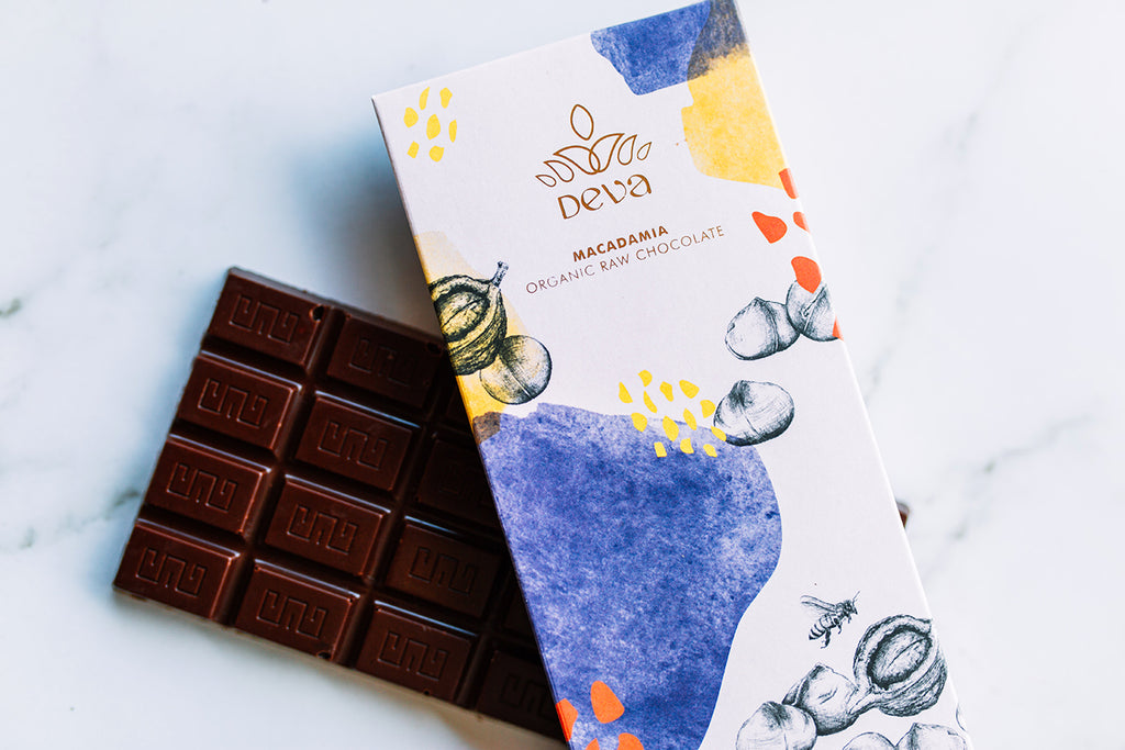 Award winning regional NSW business Deva Cacao and their range of raw, organic chocolates designed by packaging designer and illustrator Alyson Pearson of Alykat Creative on Coffs coast.