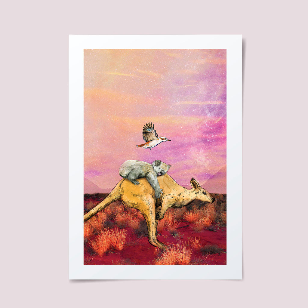 Hand drawn Australian animals Alykat 
